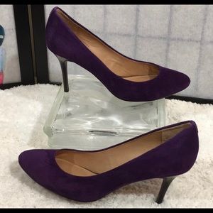 Coach purple suede heels
